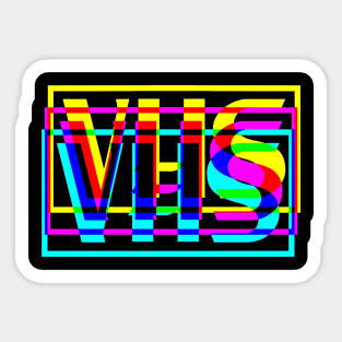 Retro VHS Glitched Sticker